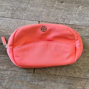 Lululemon Coral Nylon Cosmetic Bag